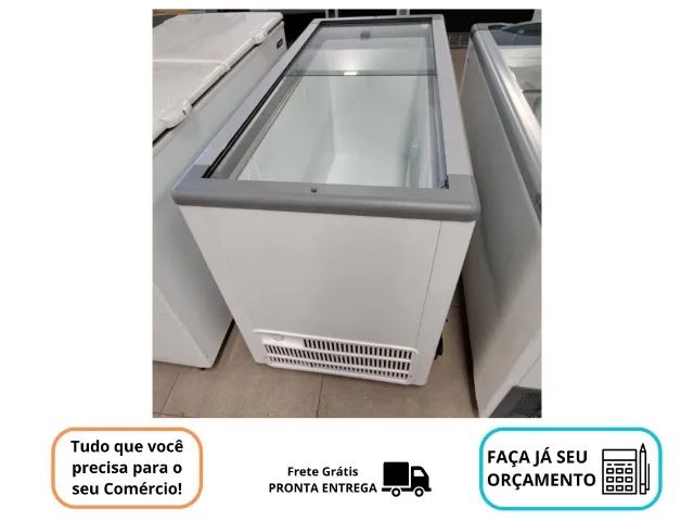 Freezer Congelador Tampa de Vidro Novo 110/220v