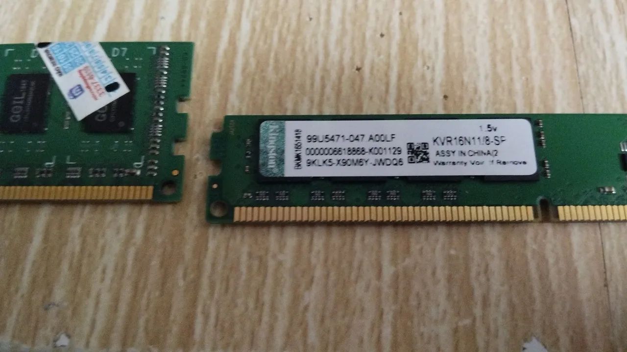 Memórias rams 2x8 gbs ddr3 160064330133229443120