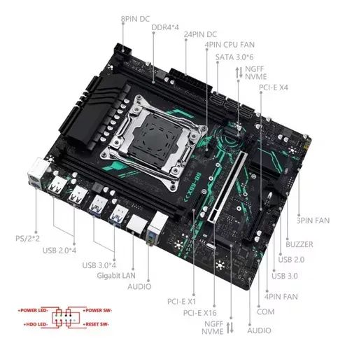 Placa mãe MACHINIST X99 B9 CHIPSET C612 - Foto 2