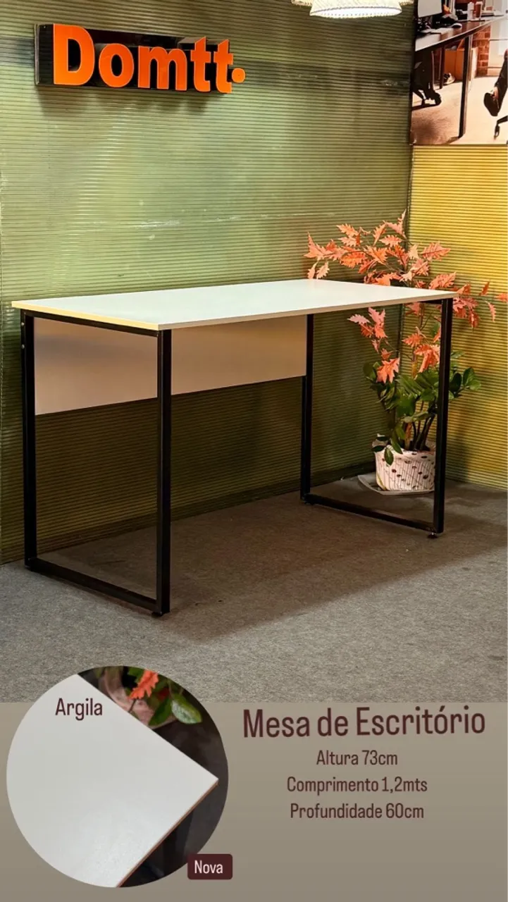 Mesa para Escritório 60x 1,2 Sem gavet -Nova