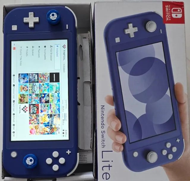 Nintendo Switch Lite Azul- Desbloqueado 256GB - Consoles de Vídeo