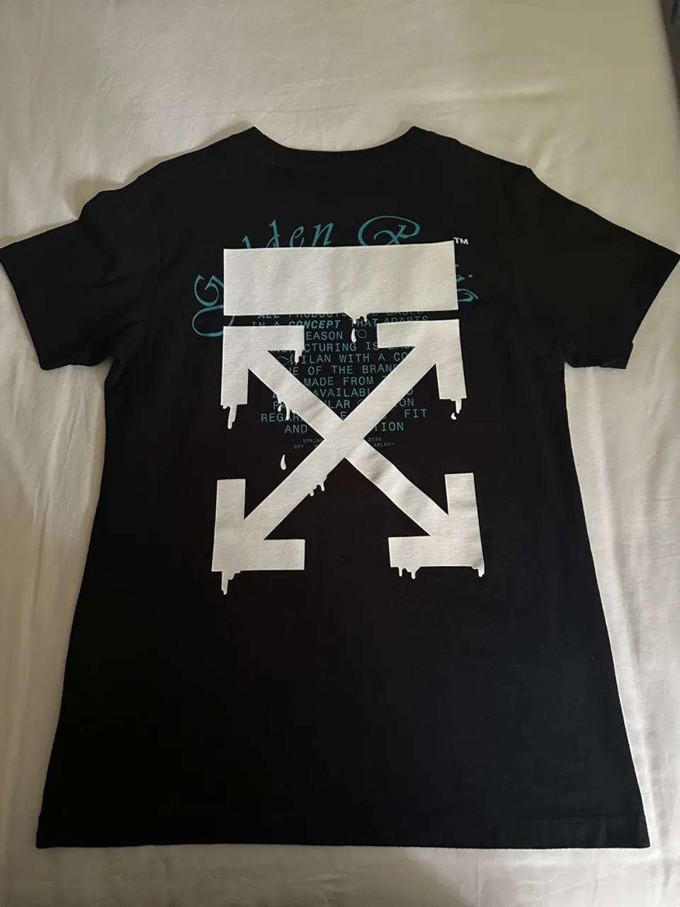 Camiseta Off-White Golden Ratio (original) - tenho sacola e dust bag. Aceito negociação  - Foto 2