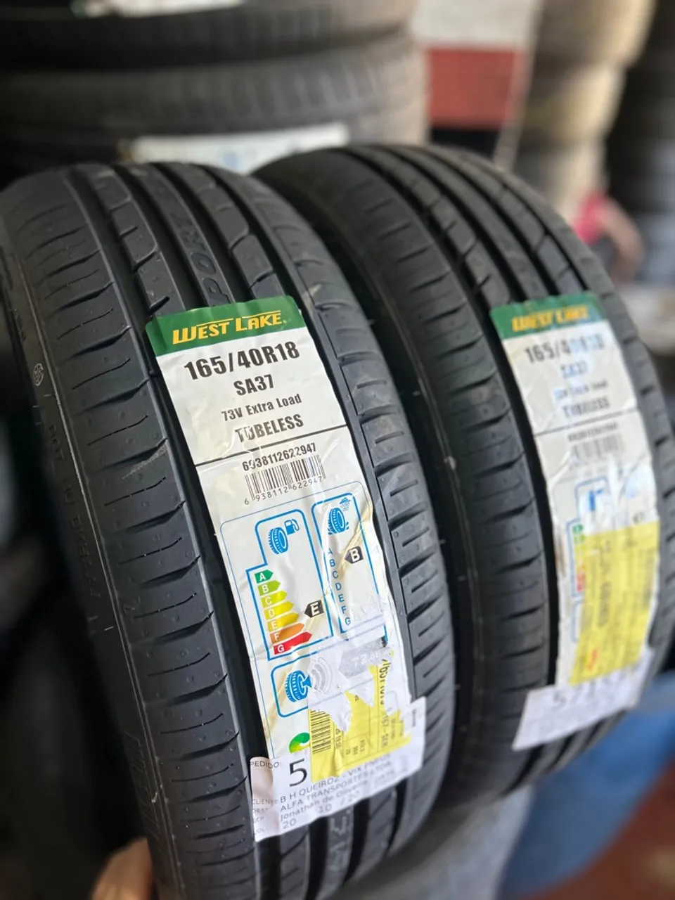 Par (02) pneus novos 165/40r18