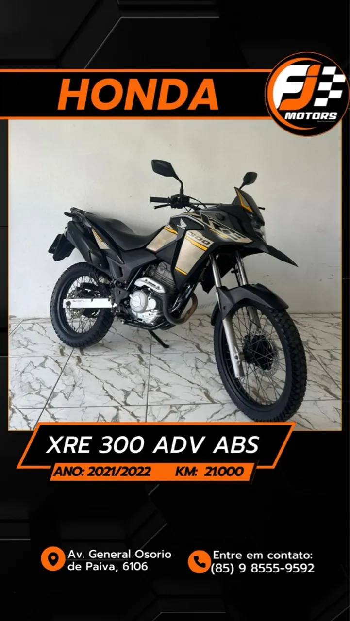Honda xre 300 ADV ano 2022,aceitamos cartão e financiamento bancário