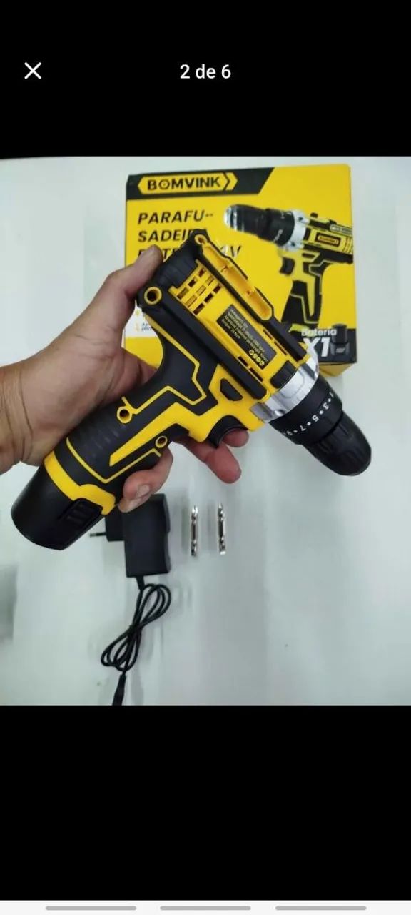 Parafusadeira/Furadeira com Impacto 12V Bivolt