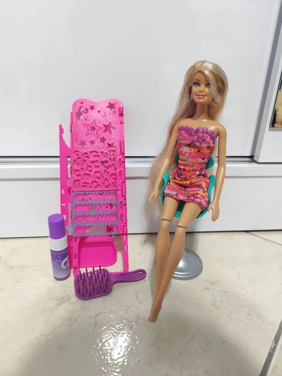 Barbie Salão Mechas Coloridas Brinquedos e Jogos Jardim Sandra