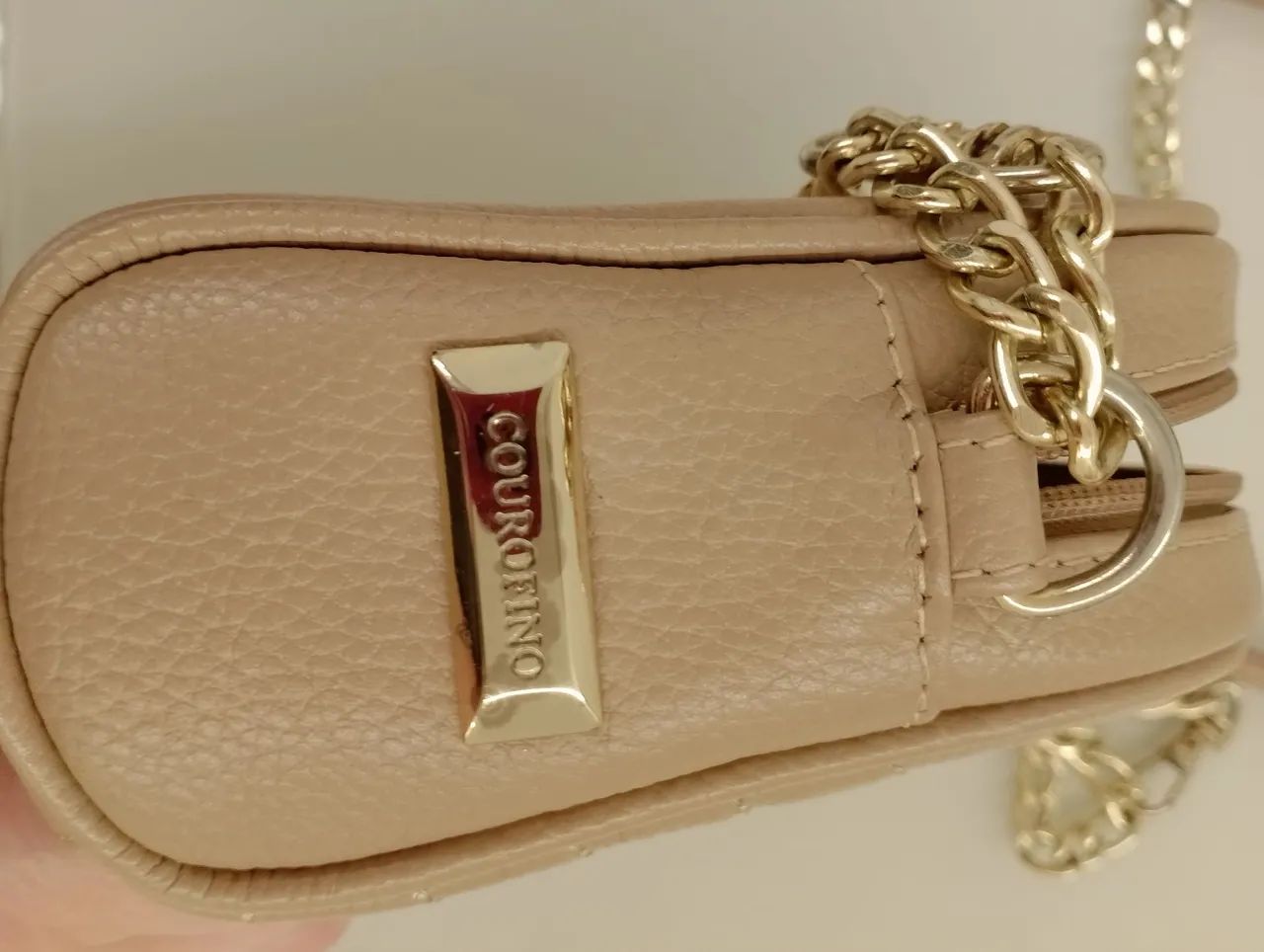 Bolsa de Ombro Pequena Bege - Foto 4