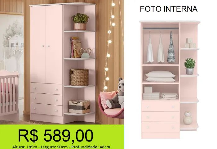 Roupeiro infantil - temos entrega e montagem - Foto 2