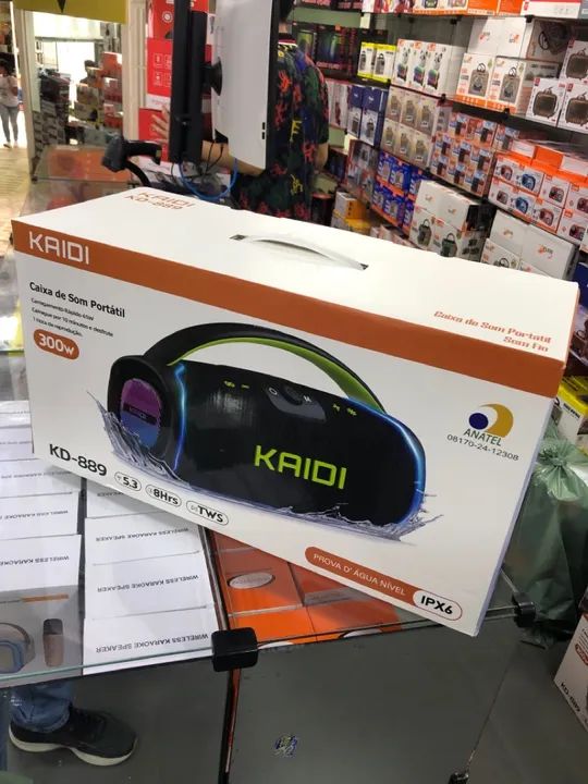 Caixa de Som Portátil Bluetooth Kaidi KD-889 300W - Foto 5