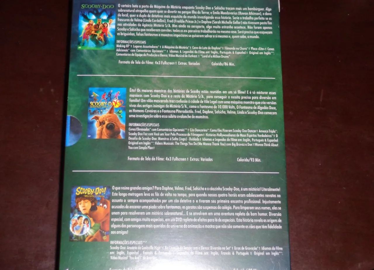 Coleção Scooby-doo A Hora Do Arrepio Box Com 3 Dvds - Foto 2