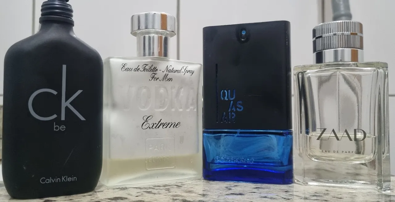 Perfumes Masculinos usados - CK Be, Vodka Extreme, Quasar, Zaad