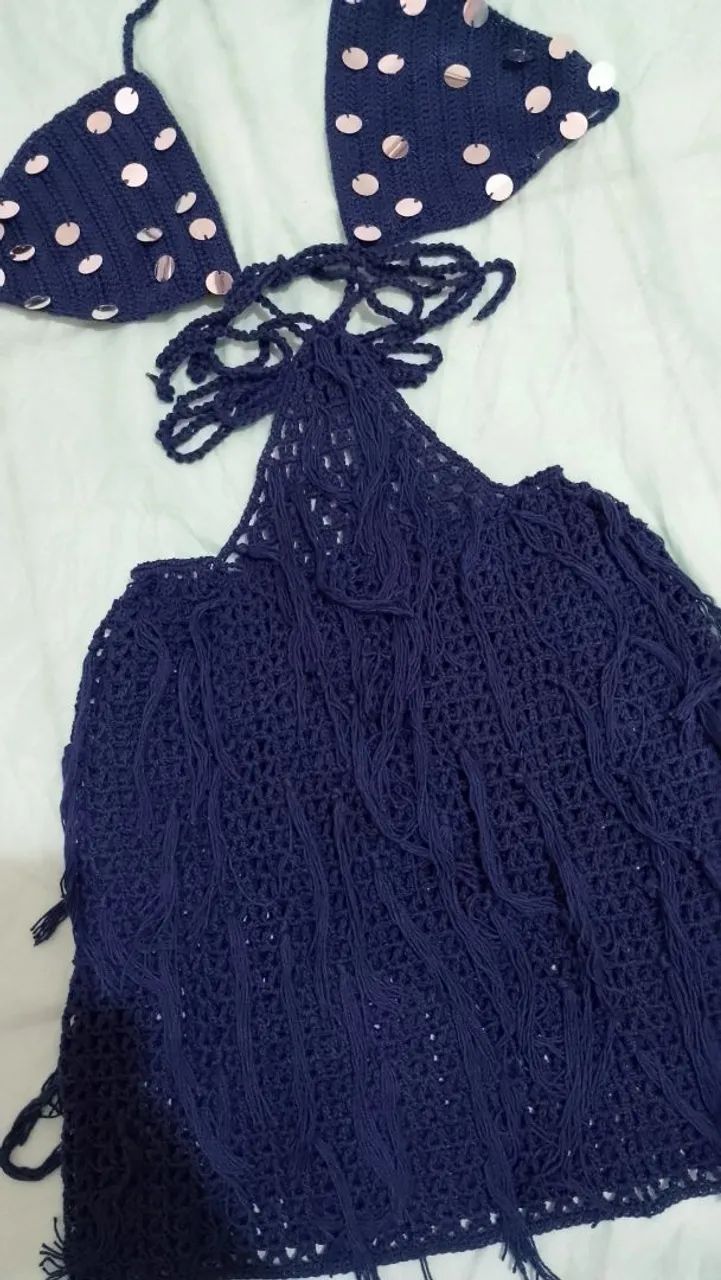 Vestido de crochê 