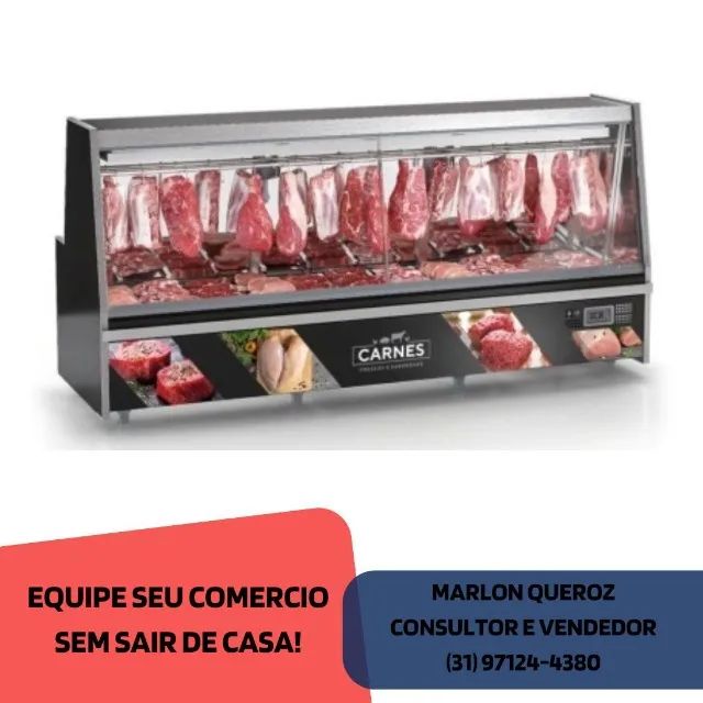 Balcão de Açougue 3M Preto Gelopar 220v