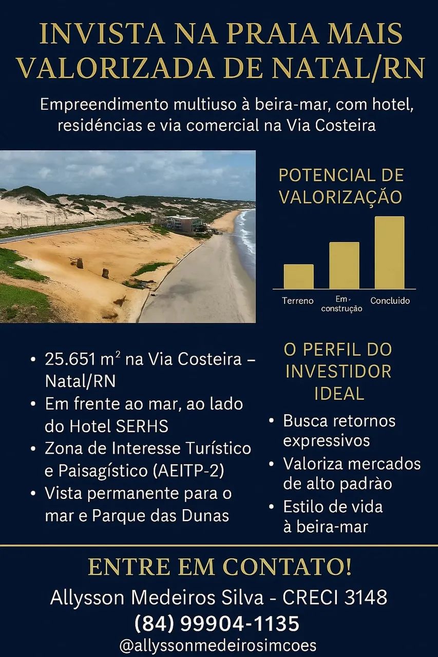 Investimento Exclusivo na Praia mais Valorizada de Natal / RN - Via Costeira - Foto 4