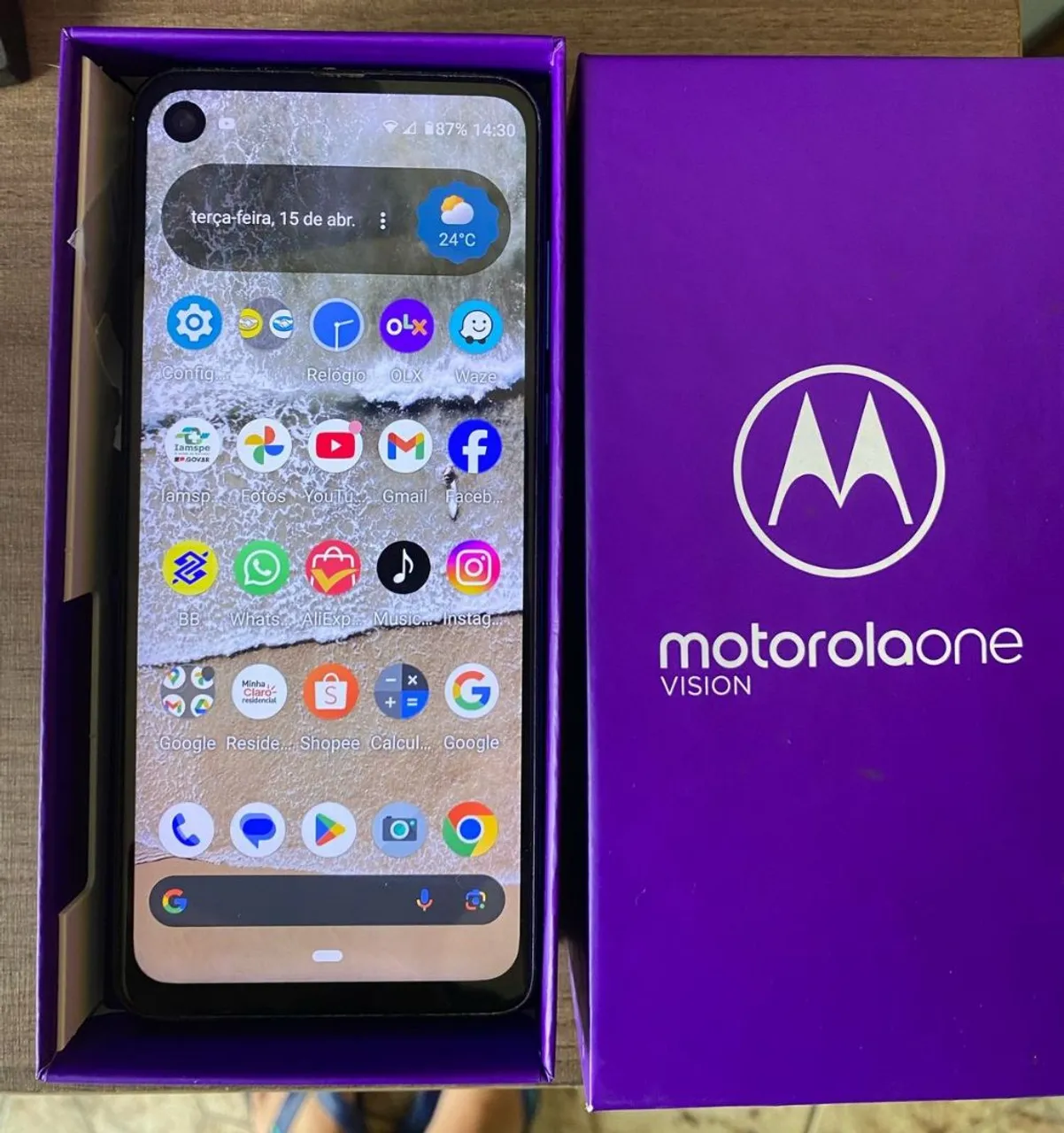 Motorola One Vision 128 GB azul safira 4GB RAM