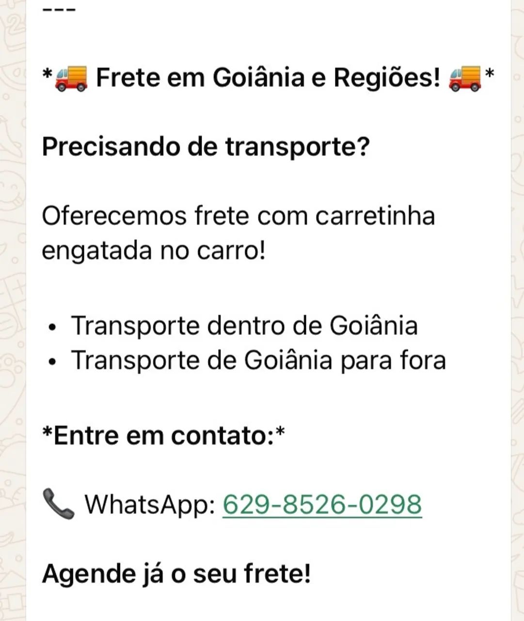 Frete em Goiânia e região
