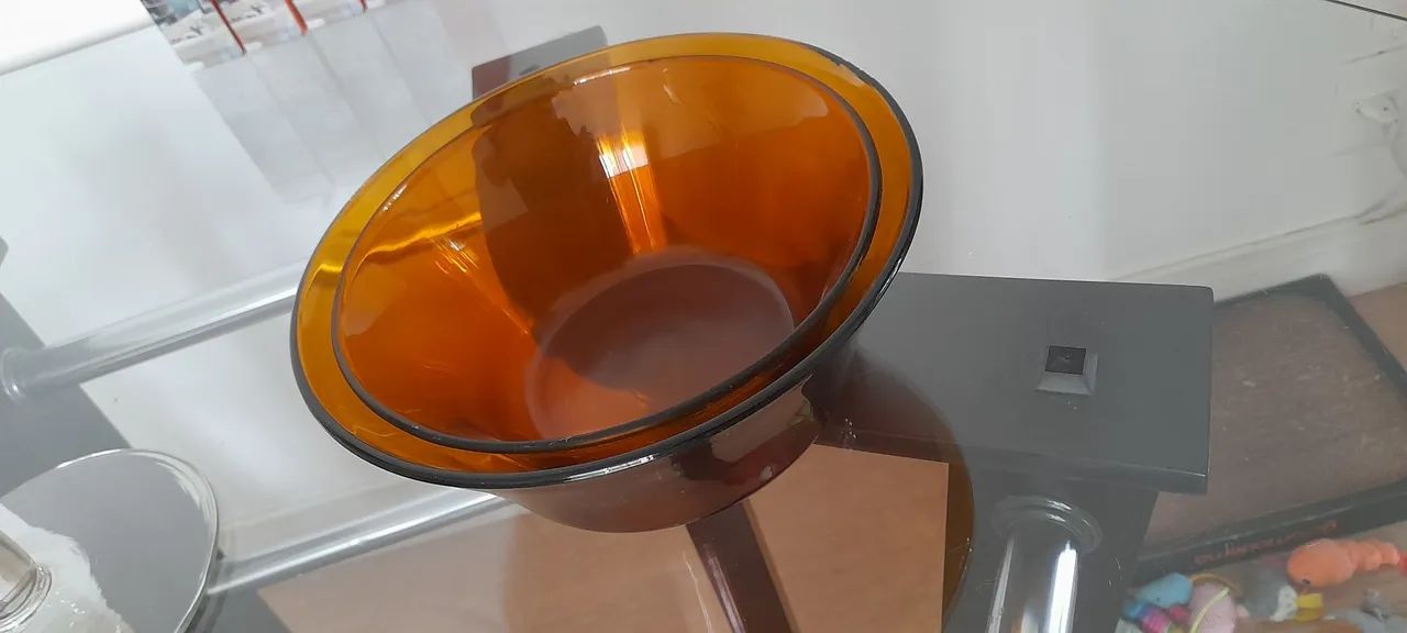 JOGO TRAVESSA MARROM DURALEX RARA (COLECIONADOR)