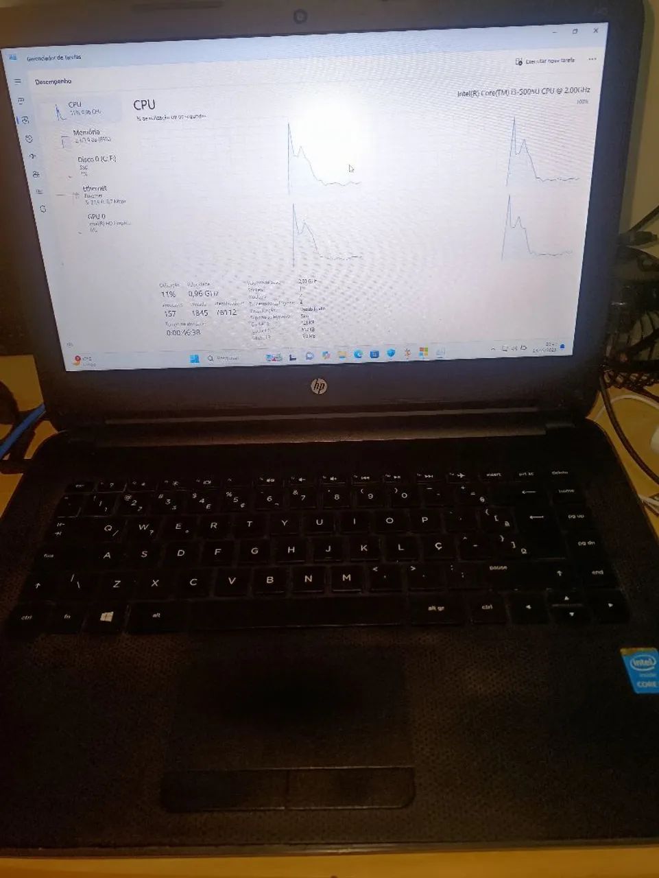 Notebook HP Intel Core i3 5 geração 4gb ram SSD impecável 