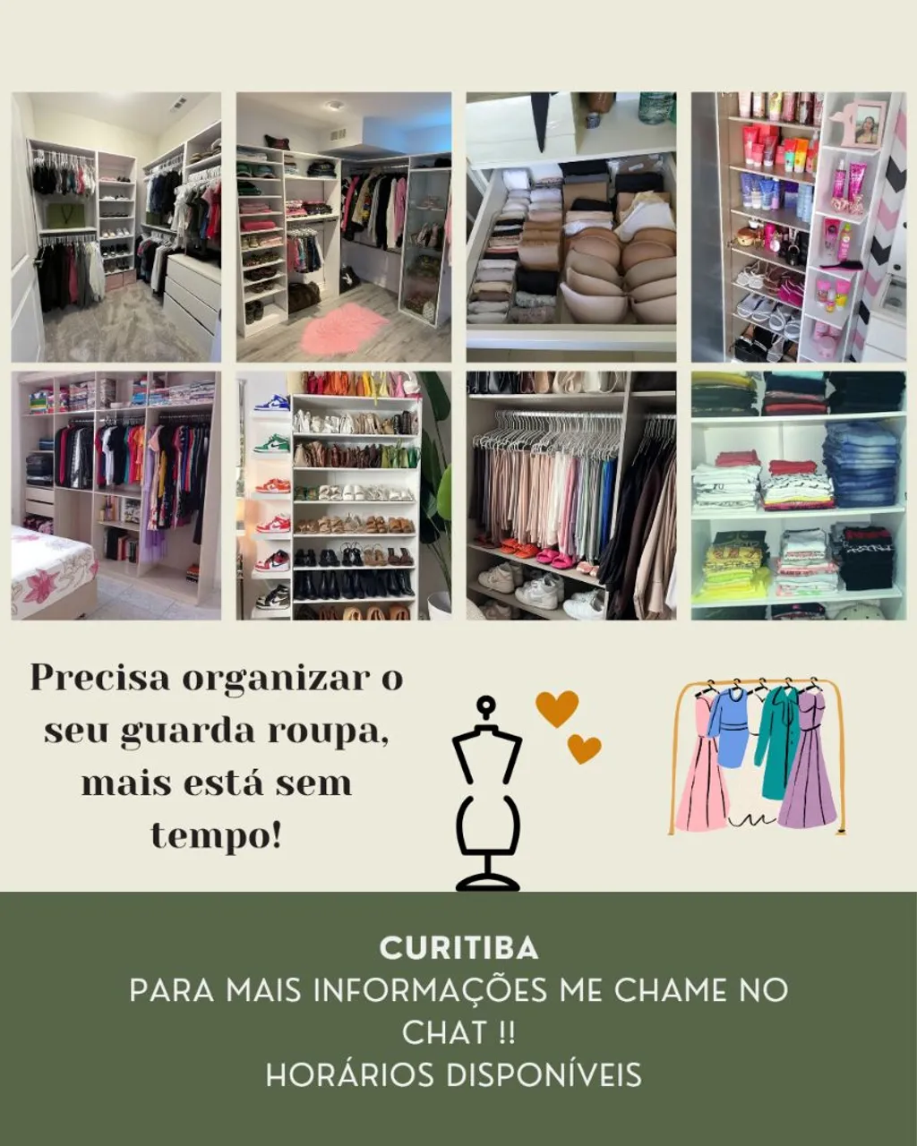Organização de guarda roupas