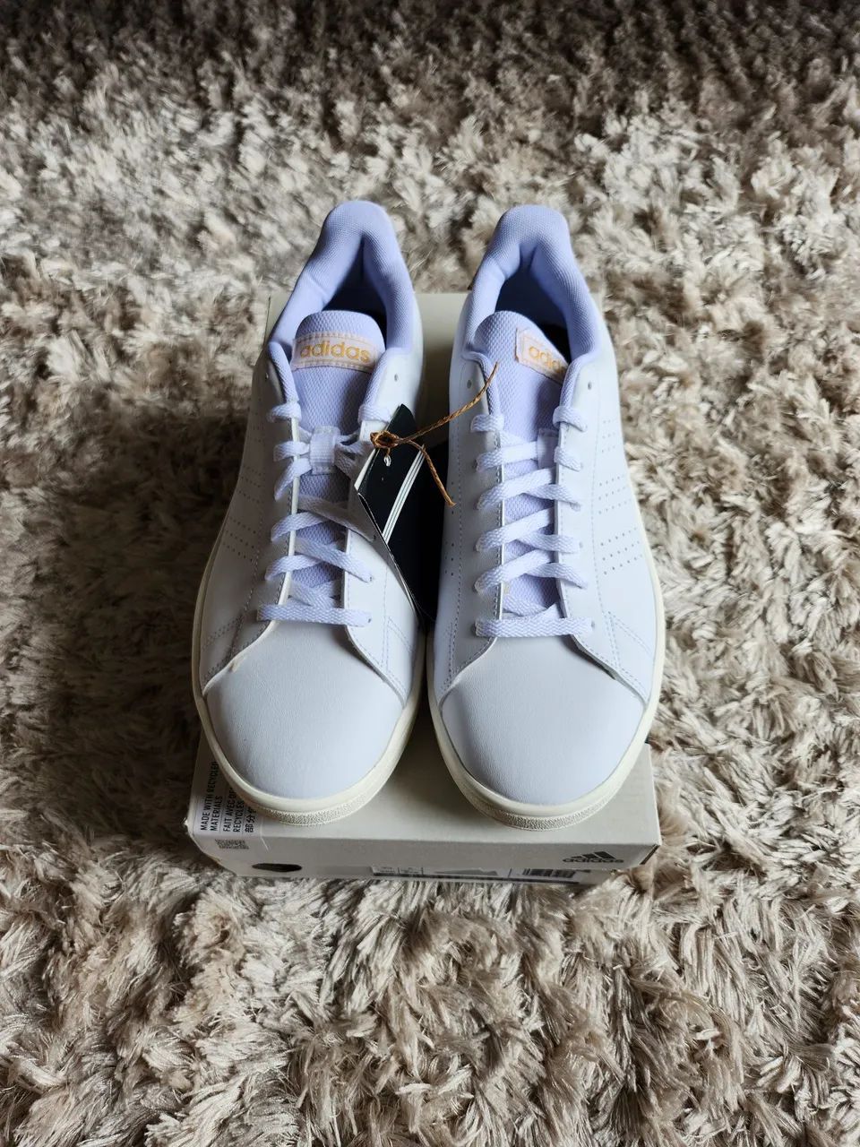 Tamanho 38 Tênis feminino Adidas -  Branco com estampa de onça - Foto 2
