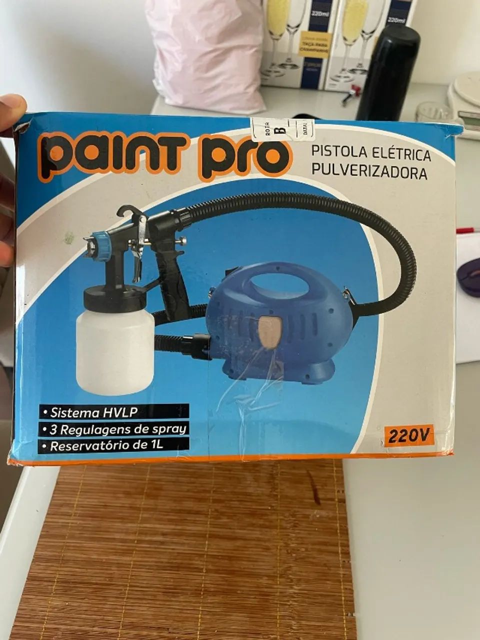 Pistola Pintura Pulverizadora Tinta Paint Com Bico De Metal