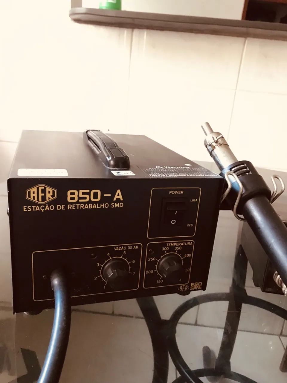 Solda Estação de retrabalho 850-A ARF + Solda 963A - 110V
