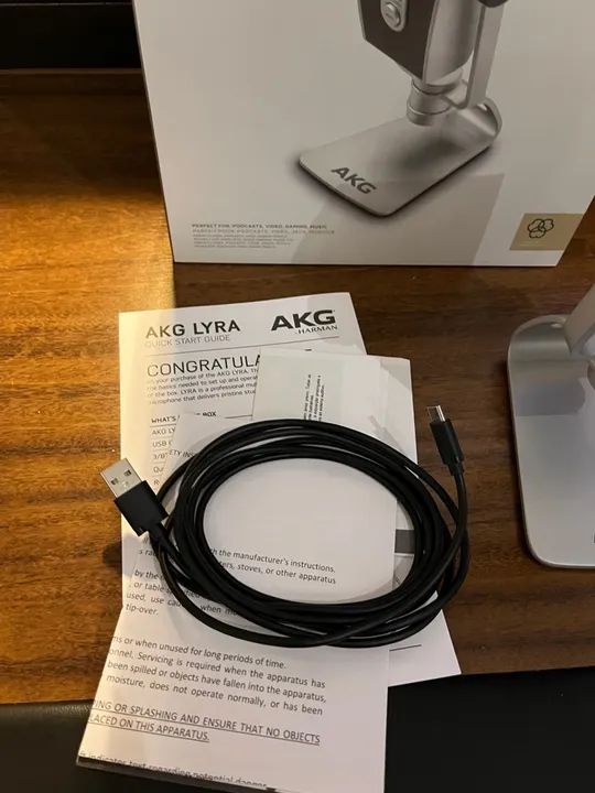 Microfone USB AKG Condensador Lyra - Foto 3