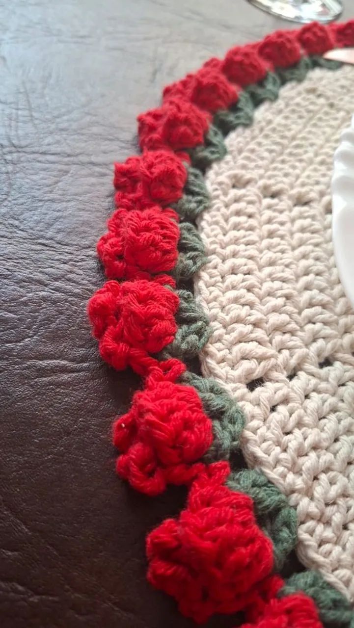  Sousplats de  Tulipa de Crochê  - Foto 2