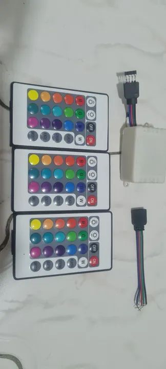 3 Controles Remoto RGB para Fitas de LED - Novo