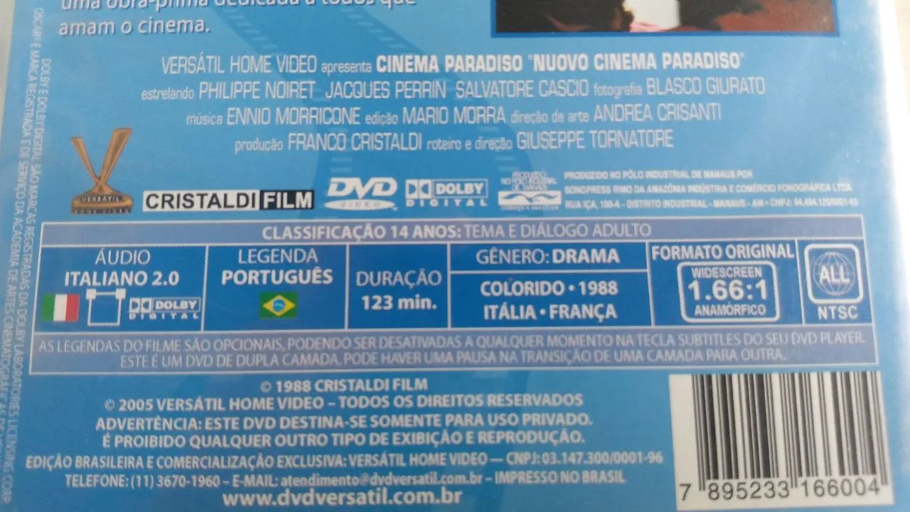 DVD original cinema paradiso.  - Foto 2