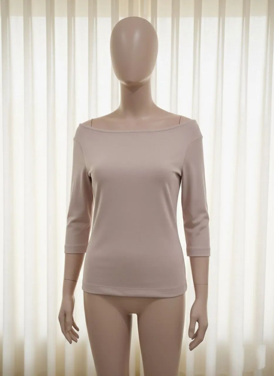 Blusa canelada rosa bebê 