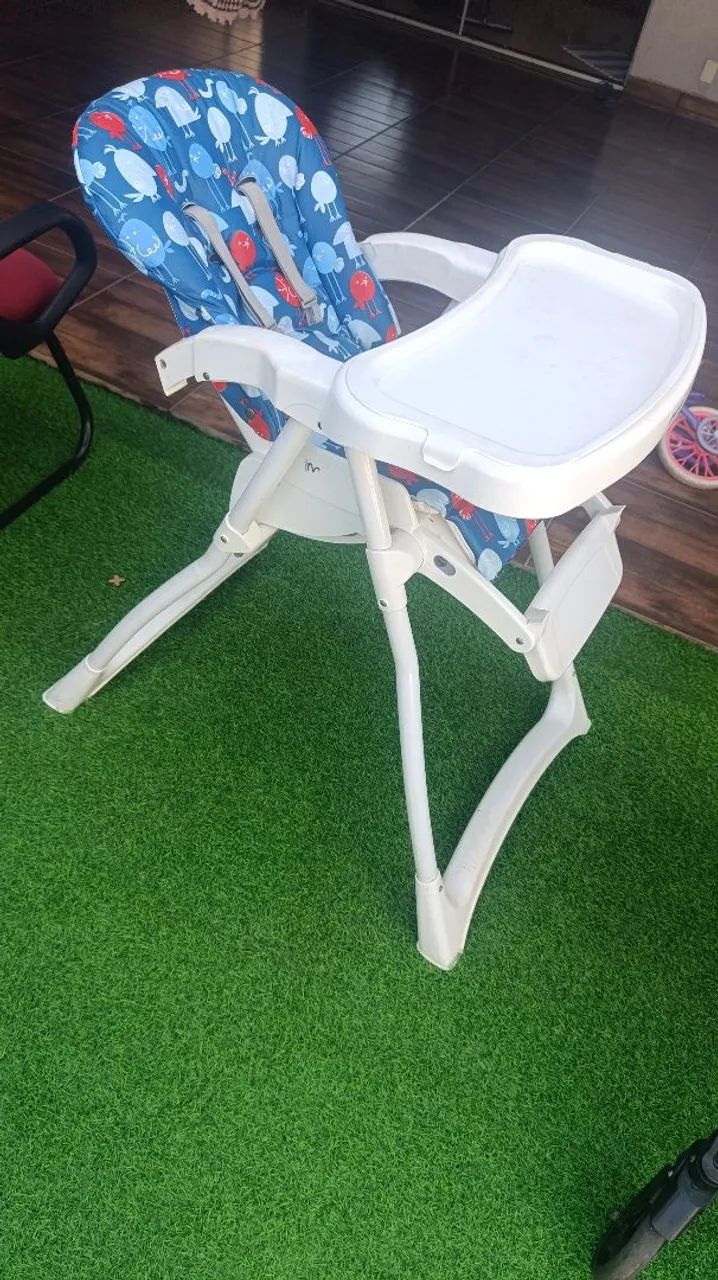 Carrinho de bebê e bebê conforto rosê gold, cadeira alimentação e play gym - Foto 6