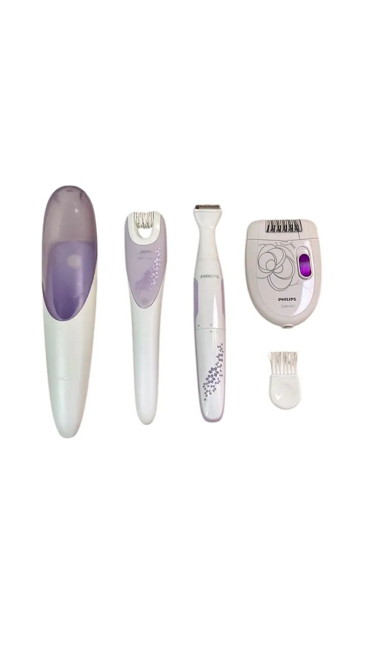 kit c/ 1 depilador elétrico philips satinelle + 1 satin intimate + 1 aparador - Foto 2