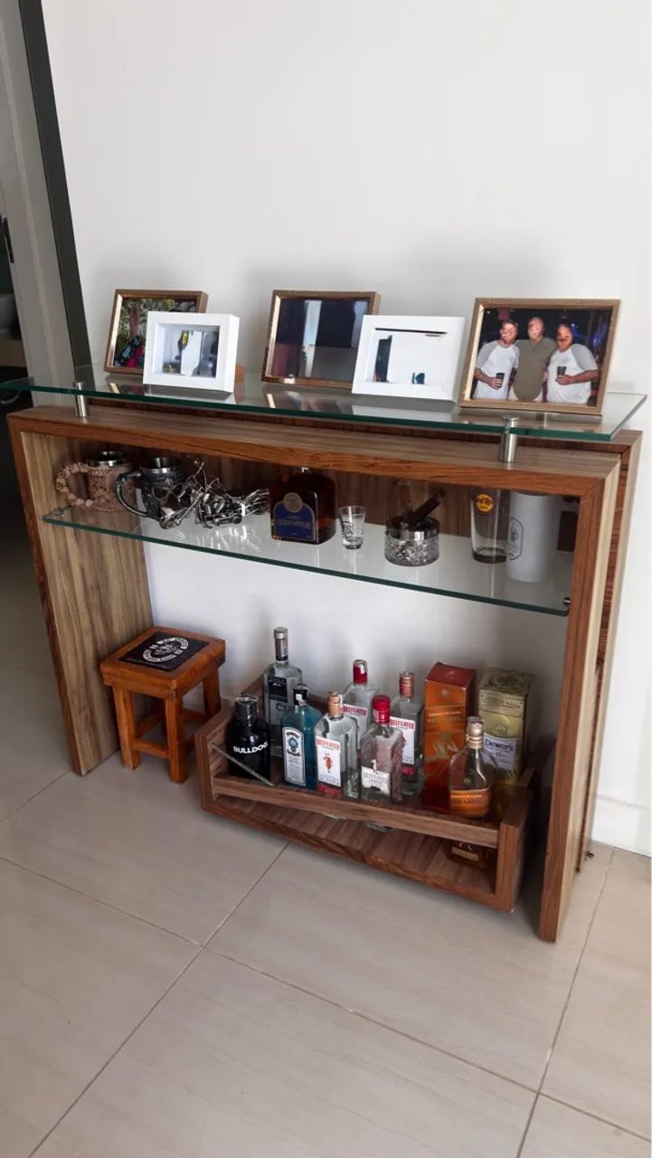 Mesa Aparadora com Suporte Inferior para Bebidas - Kit com 2 Peças - Foto 3