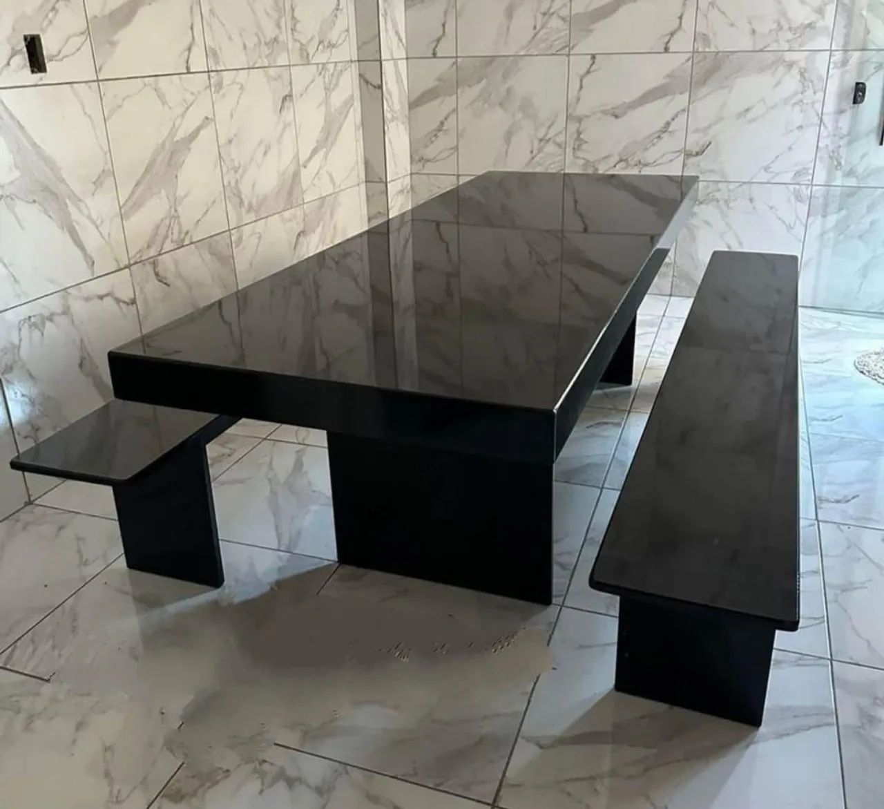 Mesa pedra de ardósia polida e pintada  - Foto 5