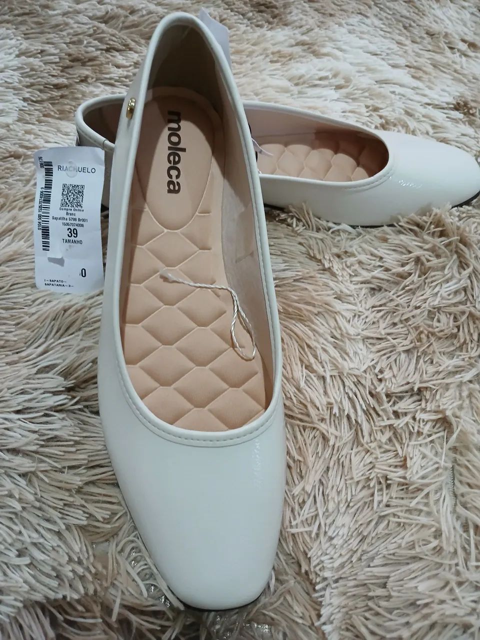 Sapatilha Moleca Branca número 39