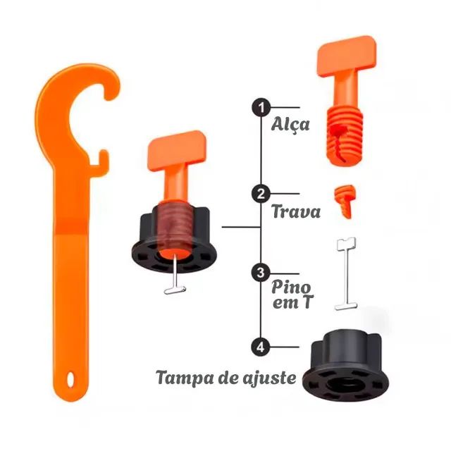 Nivelador de Piso Porcelanato Profissional Rosca 50 Unidades - Foto 2