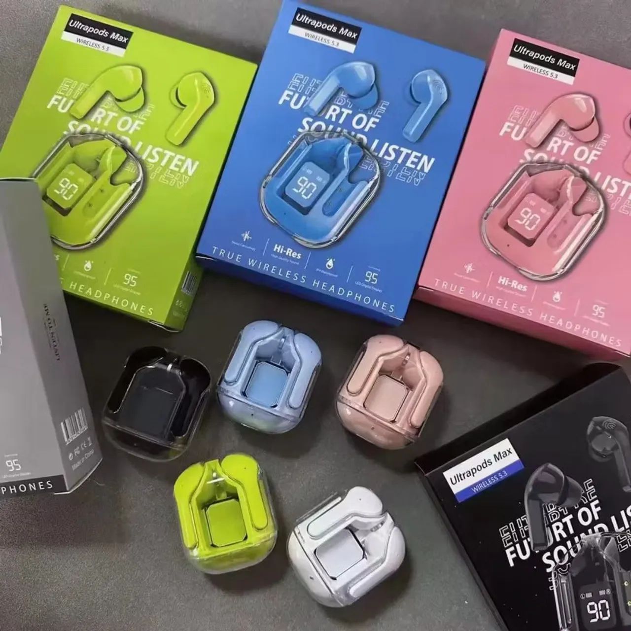 Fones de Ouvido Bluetooth Ultrados Max - Diversas Cores!