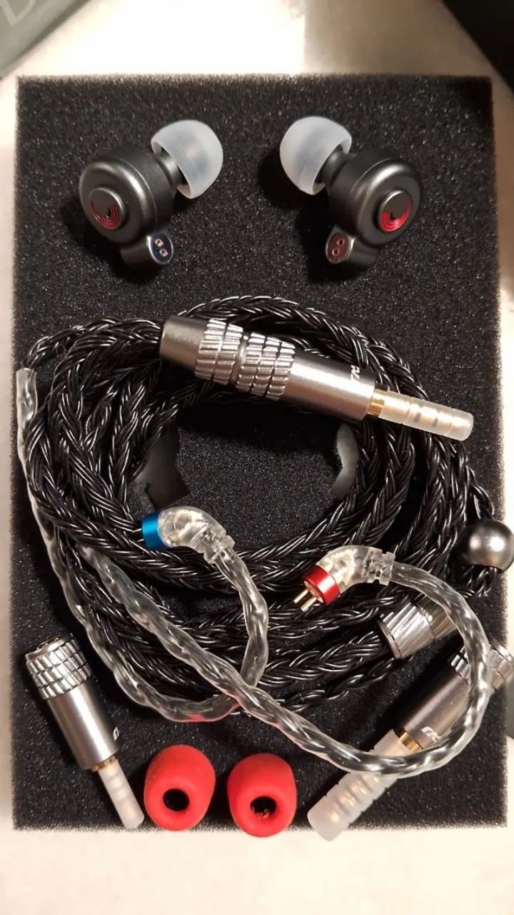 Letshuoer D13 Cabo Modular Cvj 2,5/3.5/4.4mm + Espuma vermelha. - Foto 3