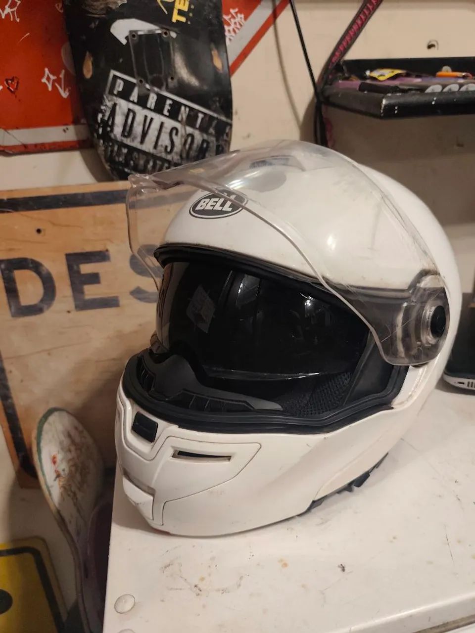 Capacete Bell Srt Modular Solid Gloss White - Foto 5