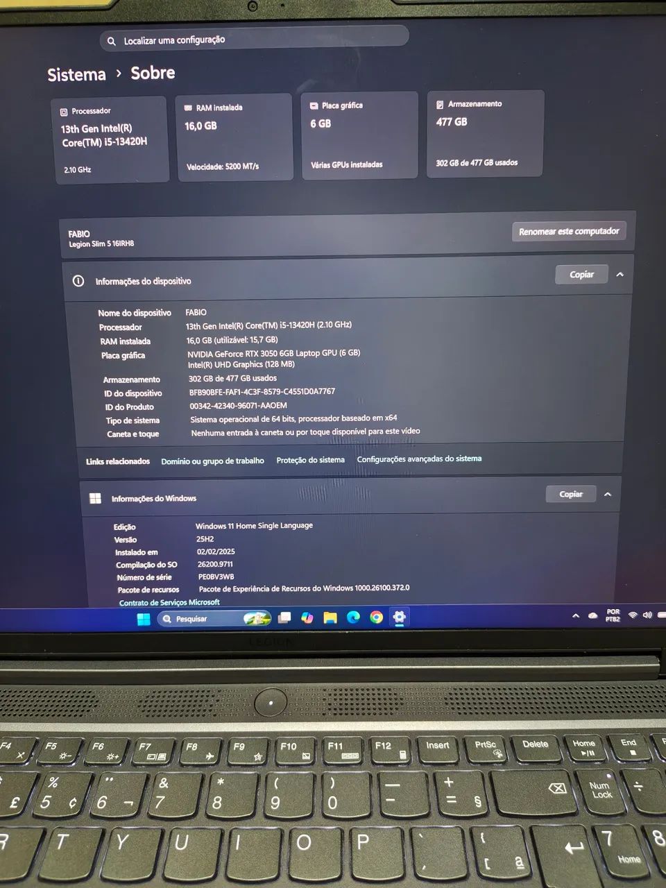 Notebook Legion 