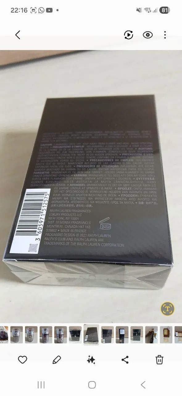 Raph's clube Masculino 100ml Ralph Lauren  - Foto 3