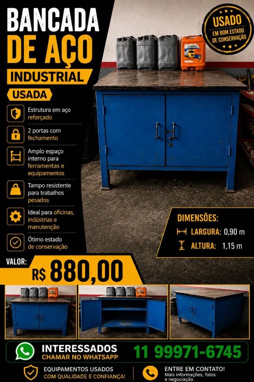 ARMARIOS E BANCADAS DE AÇO INDUSTRIAL - Foto 3