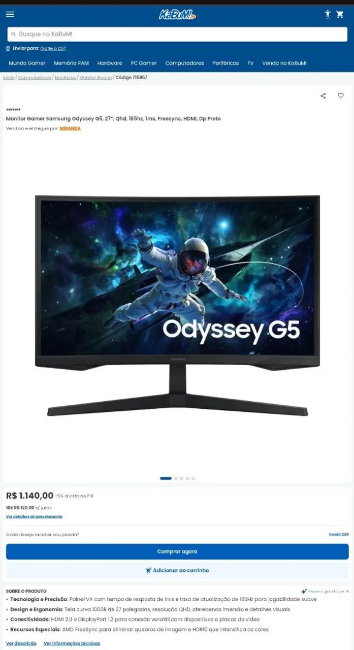 Monitor Gamer Samsung Odyssey - Foto 4