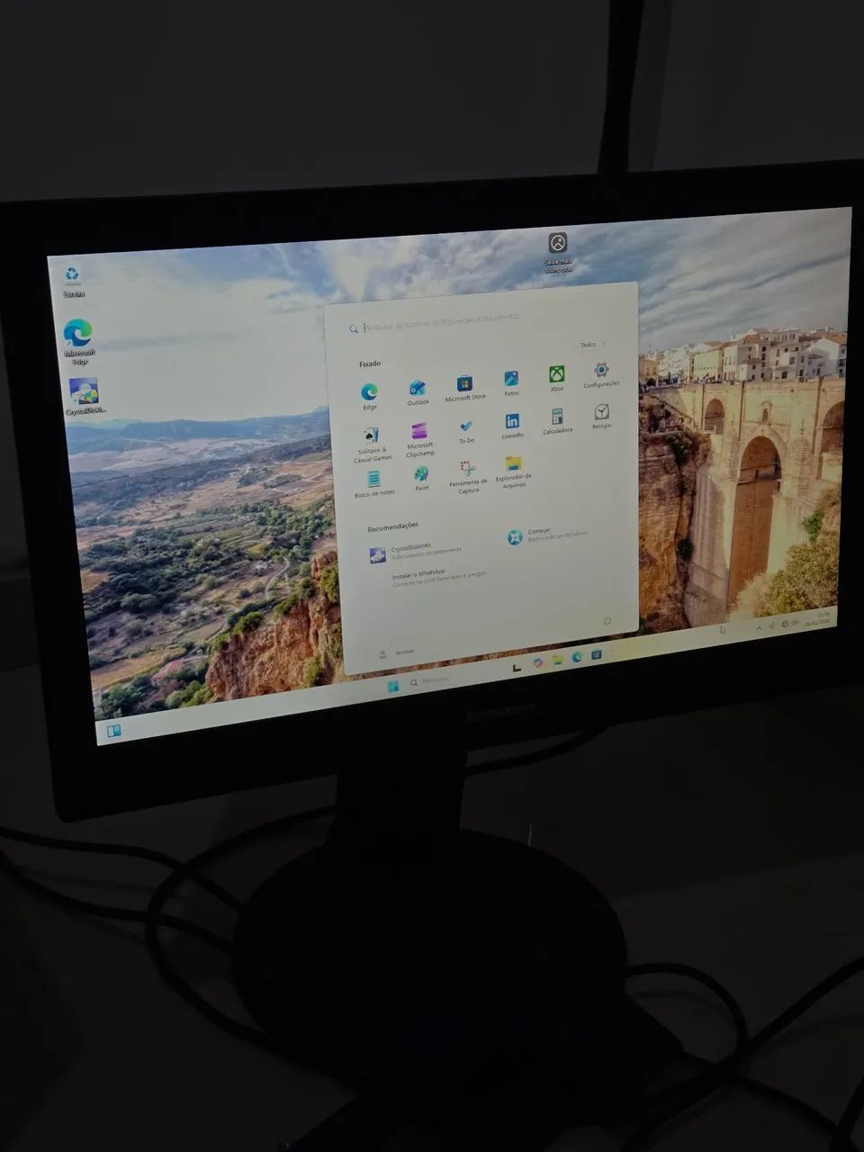 Monitor lenovo 20P novinho + brinde suporte - Foto 5
