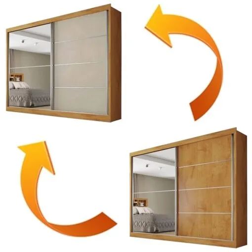 Guarda Roupa Verona MDF. Pronta Entrega. 2701 - Foto 3