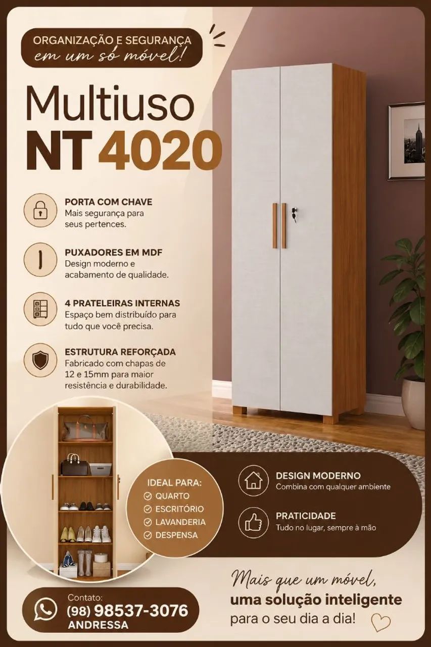 Multiuso perfeito para sua casa entrega e montagem grátis 