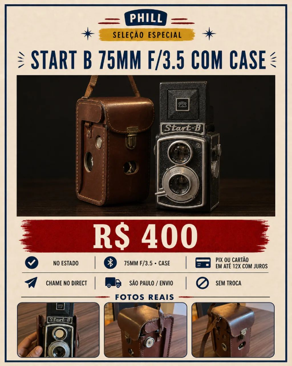 START B 75MM F/3.5 COM CASE