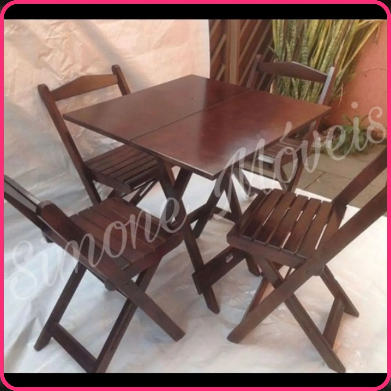 Mesa dobrável com 2 cadeiras - Foto 2