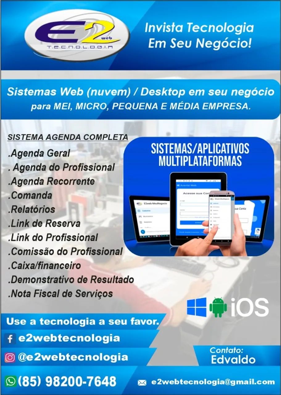 Sistema Para mais de 50 Segmentos(Industria, Comércio e Serviço)